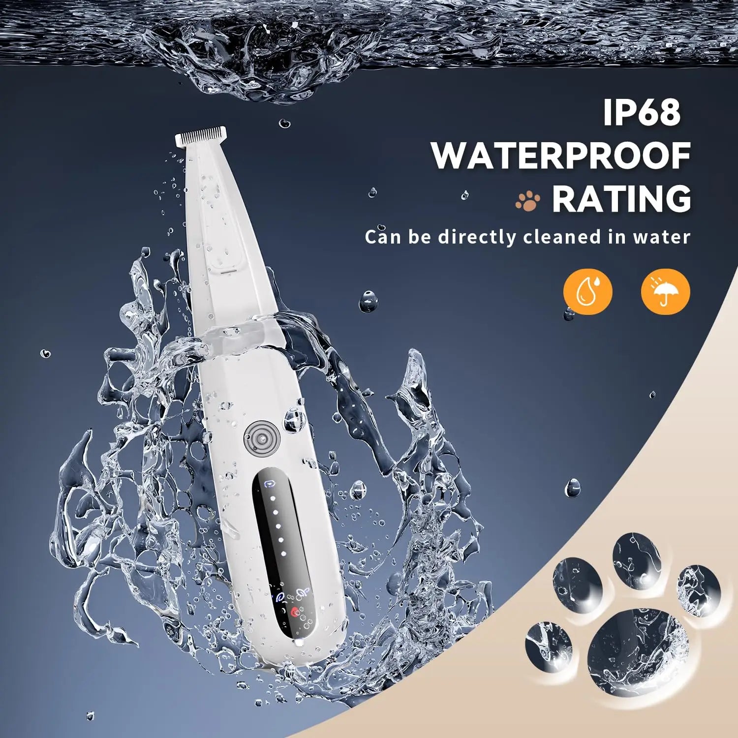 2025 New Pet Precision Trimmer, Rechargeable Dog Paw Trimmer with LED Light, Low Noise, Waterproof, for Paw, Ear, Face, Butt